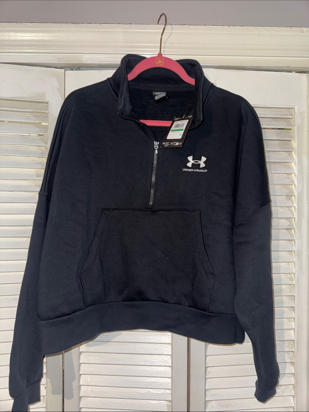 Under Armour womens Black Half-Zip Sweater Pullover